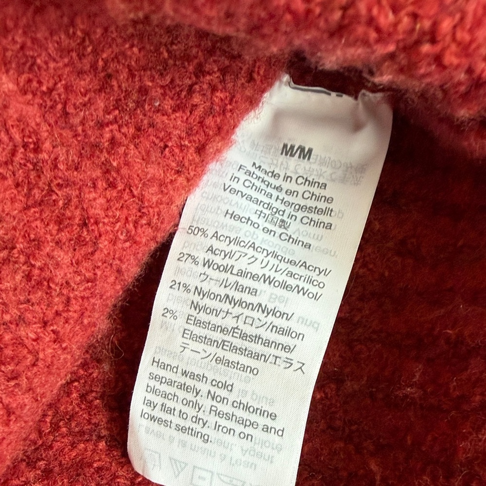 Madewell Cranberry Ribbed Turtleneck Sweater - Picture 3 of 3
